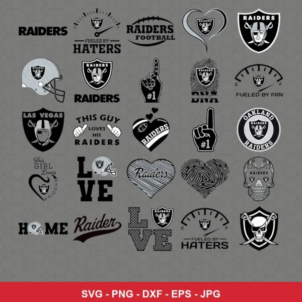 modern and bold Raiders player SVG expressing team pride featuring raiders logo for Cricut and Silhouette