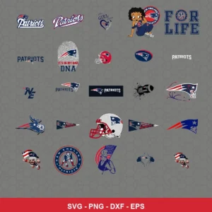 modern cartoon Patriots player SVG expressing team pride featuring patriots logo for Cricut and Silhouette
