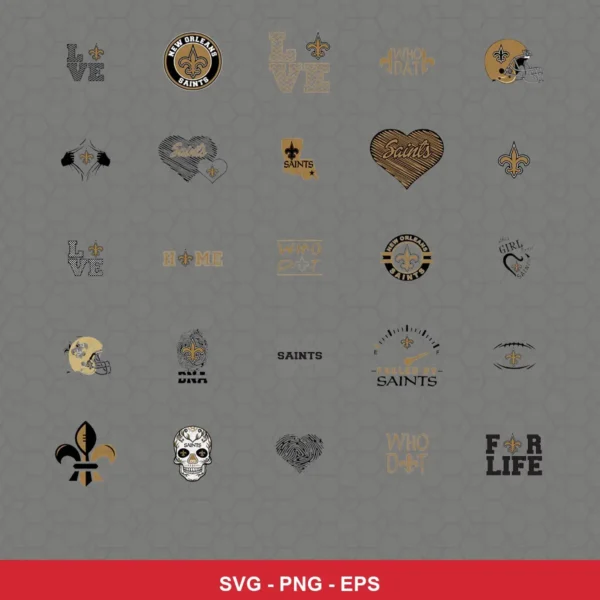 modern Saints player SVG expressing team pride featuring fleur-de-lis for Cricut and Silhouette