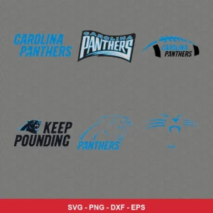 modern Panthers player SVG expressing neutral featuring team logos for Cricut and Silhouette