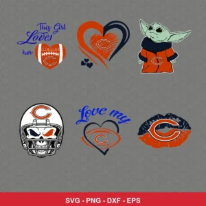 modern Bears player SVG expressing affection featuring bears logo for Cricut and Silhouette
