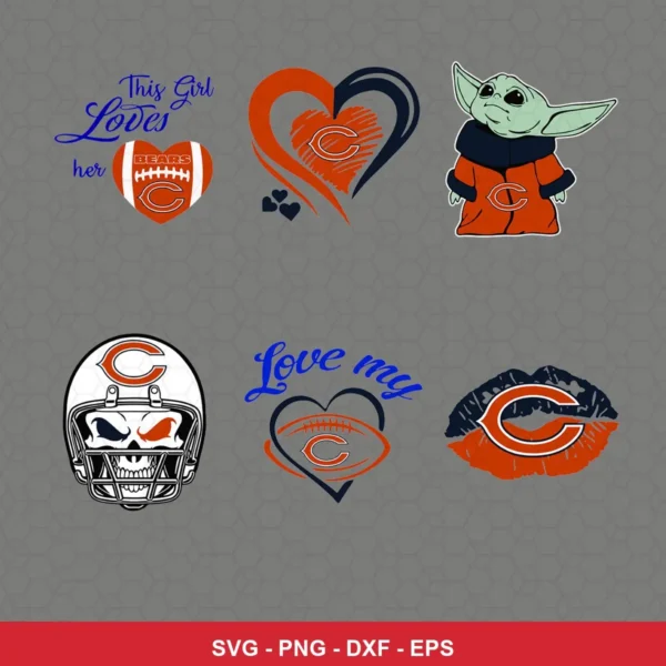 modern Bears player SVG expressing affection featuring bears logo for Cricut and Silhouette