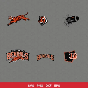 modern Bengals player SVG expressing none featuring bengals logo for Cricut and Silhouette