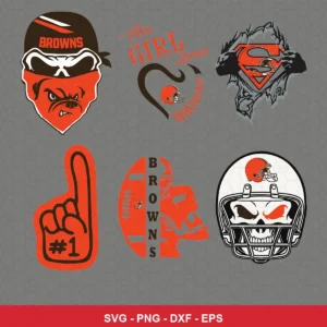 cartoon Browns player SVG expressing team pride featuring browns logo for Cricut and Silhouette