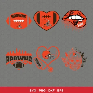 modern Browns player SVG expressing team pride featuring football for Cricut and Silhouette