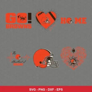 modern Browns player SVG expressing team pride featuring browns logo for Cricut and Silhouette