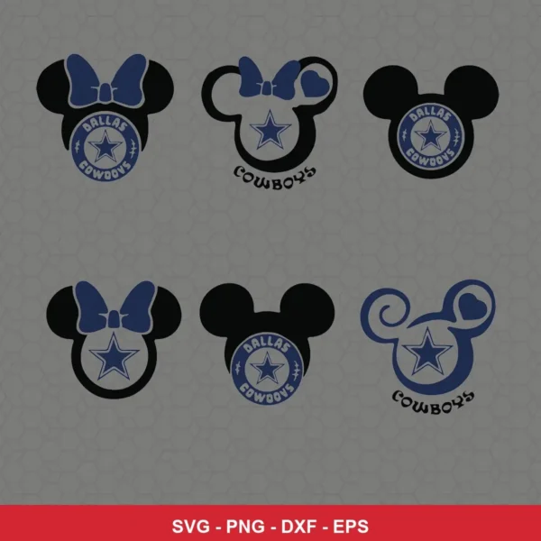 cartoon Cowboys player SVG expressing neutral for Cricut and Silhouette