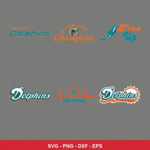 modern Dolphins player SVG expressing team pride featuring team logo for Cricut and Silhouette