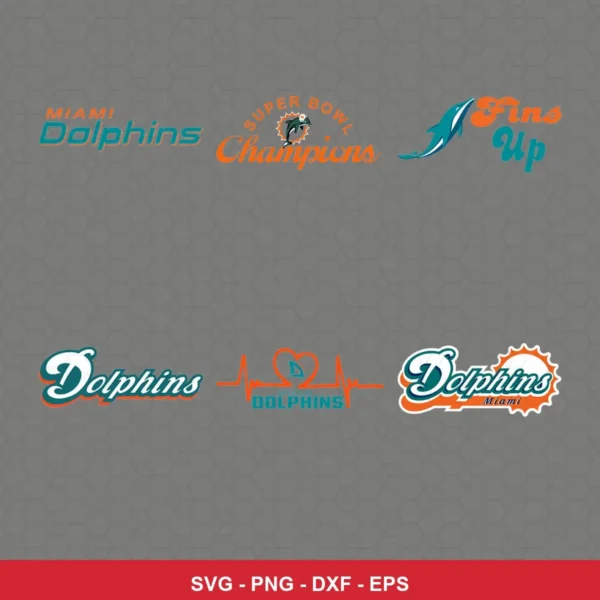 modern Dolphins player SVG expressing team pride featuring team logo for Cricut and Silhouette