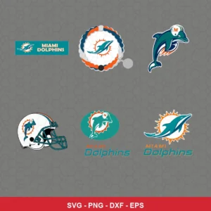 modern Dolphins player SVG expressing team pride featuring dolphin logo for Cricut and Silhouette