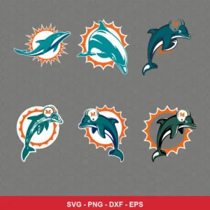 modern and cartoonish Dolphins player SVG expressing team pride for Cricut and Silhouette