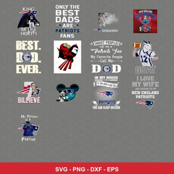 modern cartoon Patriots player SVG expressing pride featuring patriots logo for Cricut and Silhouette