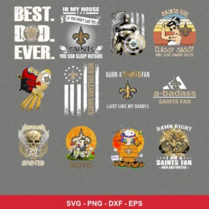 vintage Saints player SVG expressing pride featuring saints logo for Cricut and Silhouette