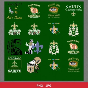 cartoon Saints player SVG expressing pride featuring fleur-de-lis for Cricut and Silhouette