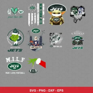 modern cartoon Jets player SVG expressing team pride for Cricut and Silhouette