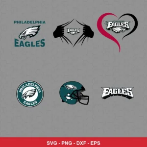 modern Eagles player SVG expressing team pride featuring eagles logo for Cricut and Silhouette