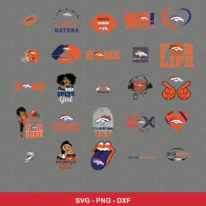 modern Broncos player SVG expressing team pride featuring broncos logo for Cricut and Silhouette