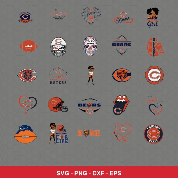 modern cartoon Bears player SVG expressing team pride featuring football for Cricut and Silhouette