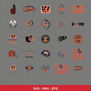 modern Bengals player SVG expressing team pride featuring bengals logo for Cricut and Silhouette