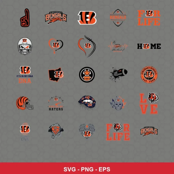 modern Bengals player SVG expressing team pride featuring bengals logo for Cricut and Silhouette