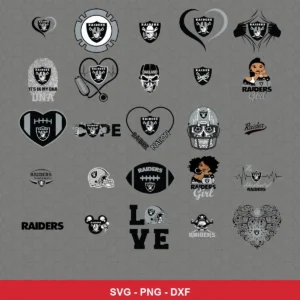 modern, graphic design with a sports theme Raiders player SVG expressing team pride for Cricut and Silhouette
