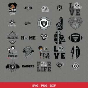 modern Raiders player SVG expressing team pride featuring raiders logo for Cricut and Silhouette