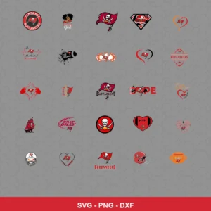 modern cartoon Buccaneers player SVG expressing team pride featuring buccaneers logo for Cricut and Silhouette