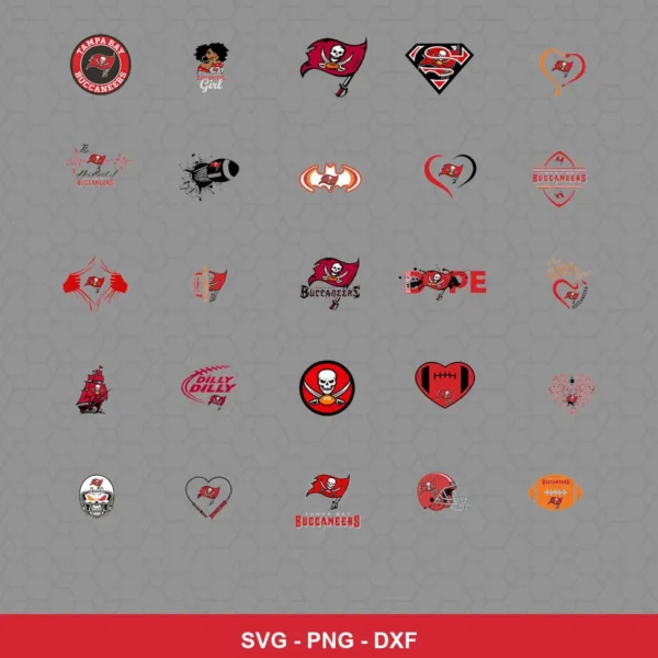 modern cartoon Buccaneers player SVG expressing team pride featuring buccaneers logo for Cricut and Silhouette