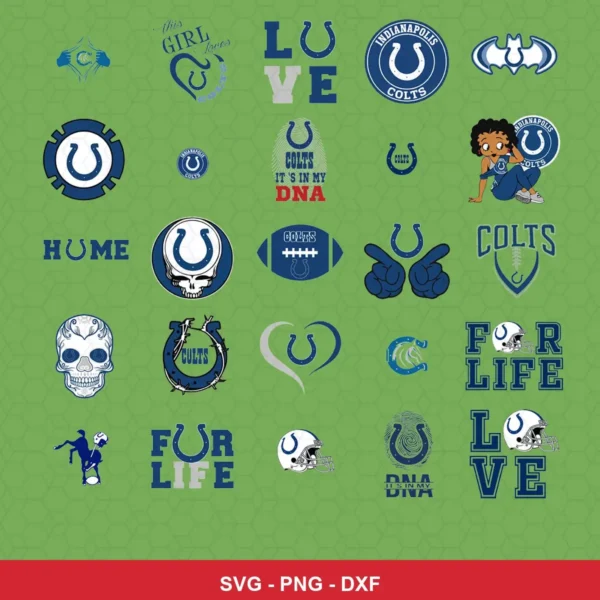 modern Colts player SVG expressing team pride featuring colts logo for Cricut and Silhouette