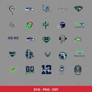 modern and playful Seahawks player SVG expressing team pride featuring seahawks logo for Cricut and Silhouette