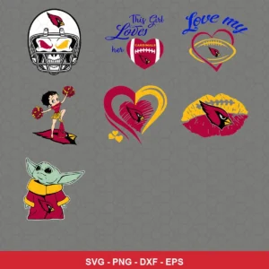 cartoon Cardinals player SVG expressing team pride featuring cardinals logo for Cricut and Silhouette