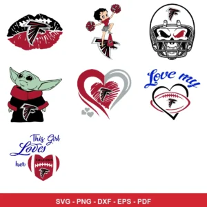 cartoon and modern with playful and cute elements Falcons player SVG for Cricut and Silhouette