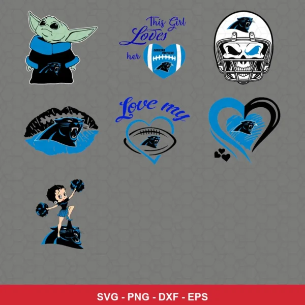 cartoon Panthers player SVG expressing team pride for Cricut and Silhouette