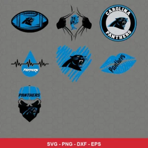 modern and cartoonish Panthers player SVG expressing neutral featuring football for Cricut and Silhouette