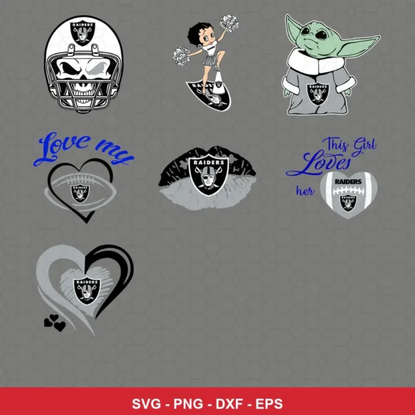 cartoon Raiders player SVG expressing team pride featuring raiders logo for Cricut and Silhouette