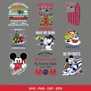 modern cartoon Patriots player SVG expressing pride featuring patriots logo for Cricut and Silhouette