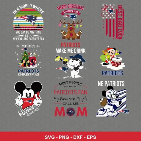 modern cartoon Patriots player SVG expressing pride featuring patriots logo for Cricut and Silhouette