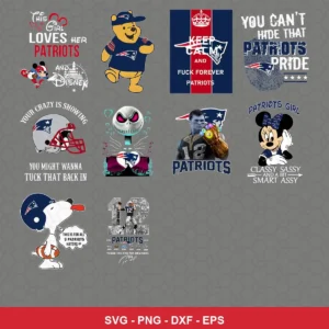 cartoon Patriots player SVG expressing team pride featuring patriots logo for Cricut and Silhouette