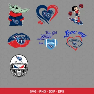 cartoon Titans player SVG expressing team pride for Cricut and Silhouette