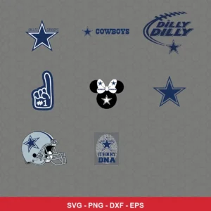 modern Cowboys player SVG expressing team pride for Cricut and Silhouette