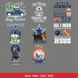 modern, playful Cowboys player SVG expressing team pride for Cricut and Silhouette