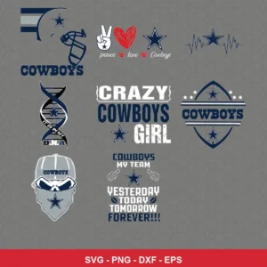 modern Cowboys player SVG expressing team pride featuring cowboys logo for Cricut and Silhouette