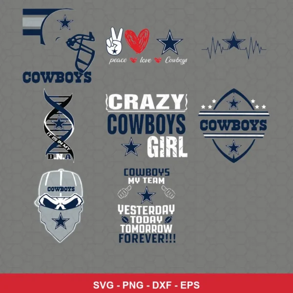 modern Cowboys player SVG expressing team pride featuring cowboys logo for Cricut and Silhouette