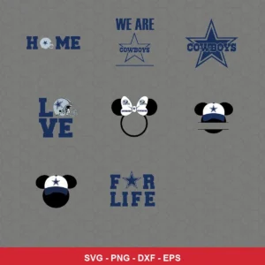 modern Cowboys player SVG expressing team pride for Cricut and Silhouette