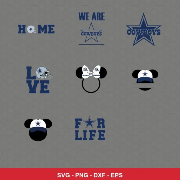 modern Cowboys player SVG expressing team pride for Cricut and Silhouette