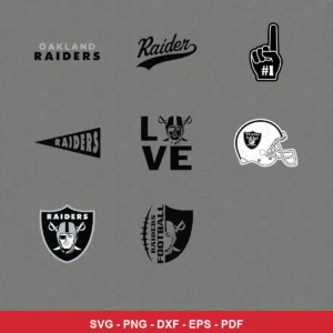 modern Raiders player SVG expressing team pride featuring team logos for Cricut and Silhouette