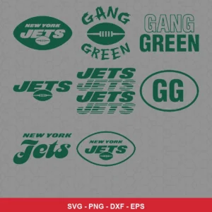 modern Jets player SVG expressing team pride featuring team logos for Cricut and Silhouette