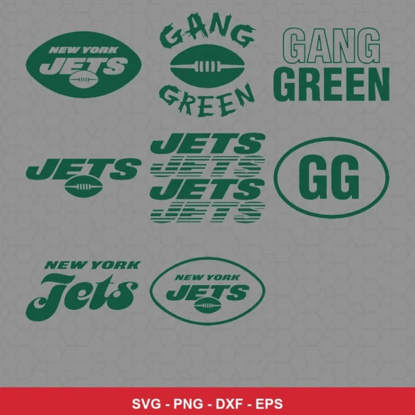 modern Jets player SVG expressing team pride featuring team logos for Cricut and Silhouette