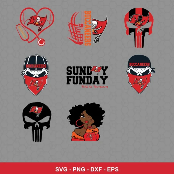 modern Buccaneers player SVG expressing team pride featuring buccaneers logo for Cricut and Silhouette