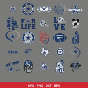 modern cartoon Cowboys player SVG expressing team pride for Cricut and Silhouette